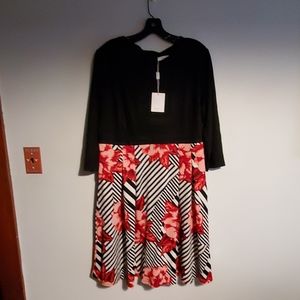 Haute edition retro 3/4 sleeve party dress